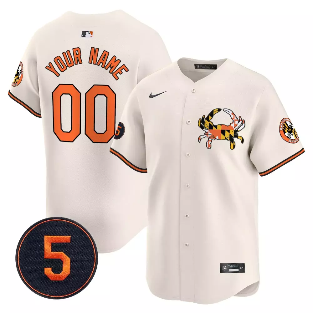 cream unisex unisex baltimore orioles robinson patch vapor premier limited custom jersey v3 all stitched