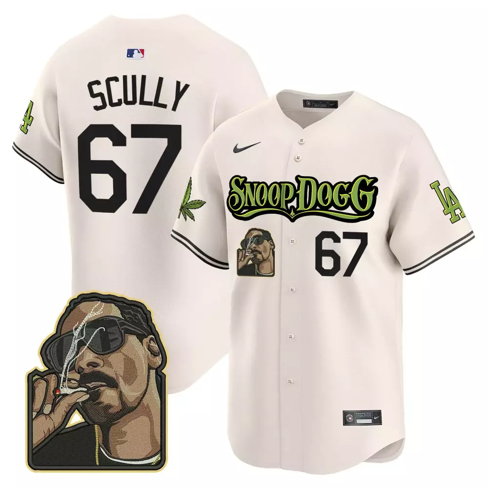 Vin Scully Dodgers California Patch Gold Trim Vapor Premier Limited Jersey | White/Royal | Fan Gear for Men, Women & Youth