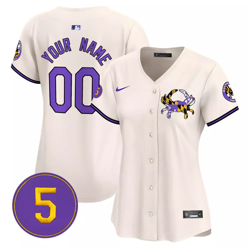 cream unisex unisex baltimore orioles robinson patch vapor premier limited custom jersey v3 all stitched