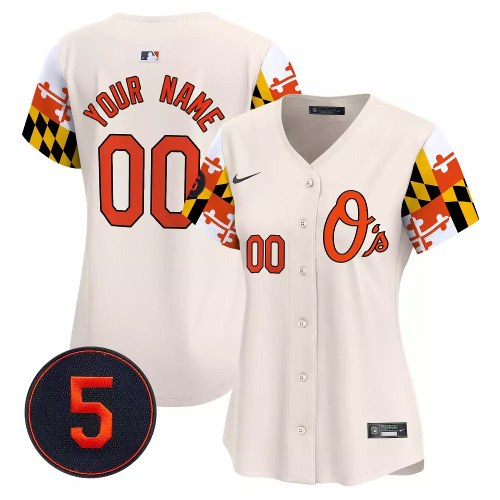 cream women baltimore orioles robinson patch vapor premier limited custom jersey v3 all stitched
