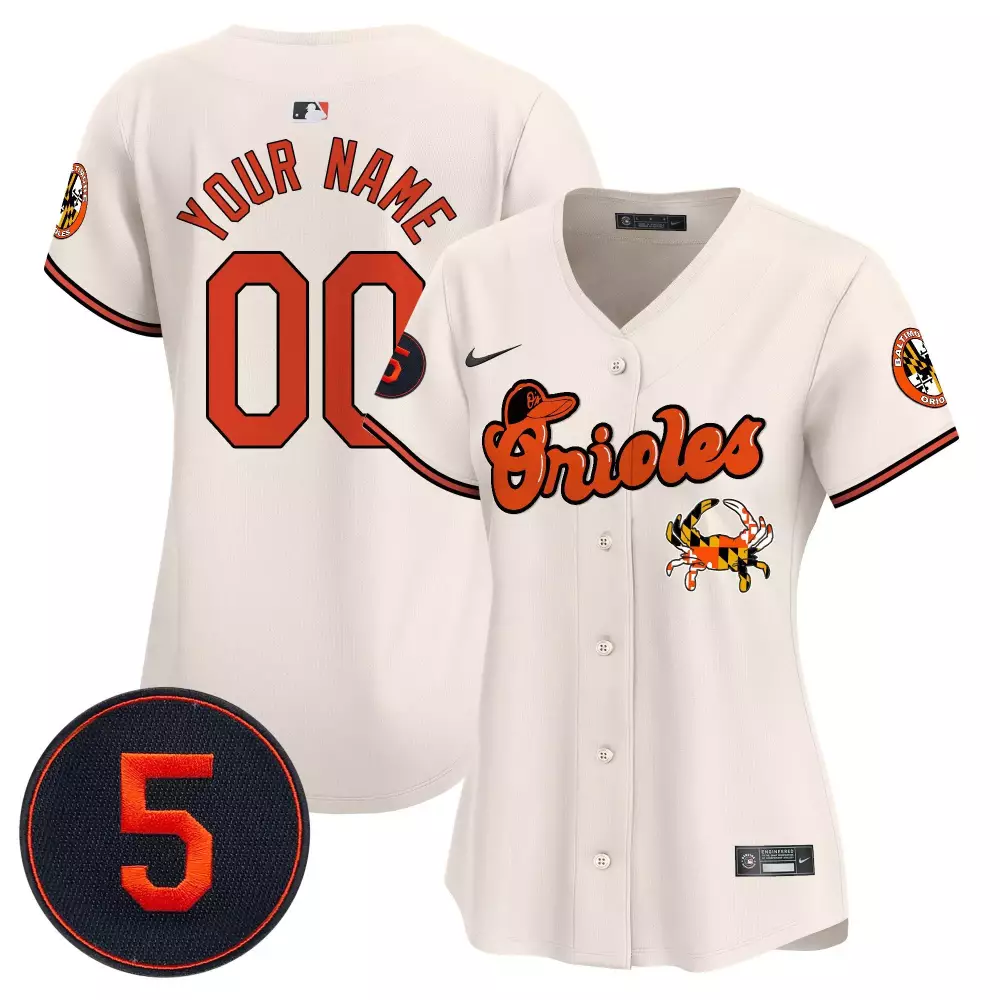 cream women baltimore orioles robinson patch vapor premier limited custom jersey v3 all stitched