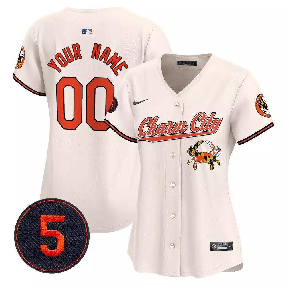 cream women baltimore orioles robinson patch vapor premier limited custom jersey v3 all stitched