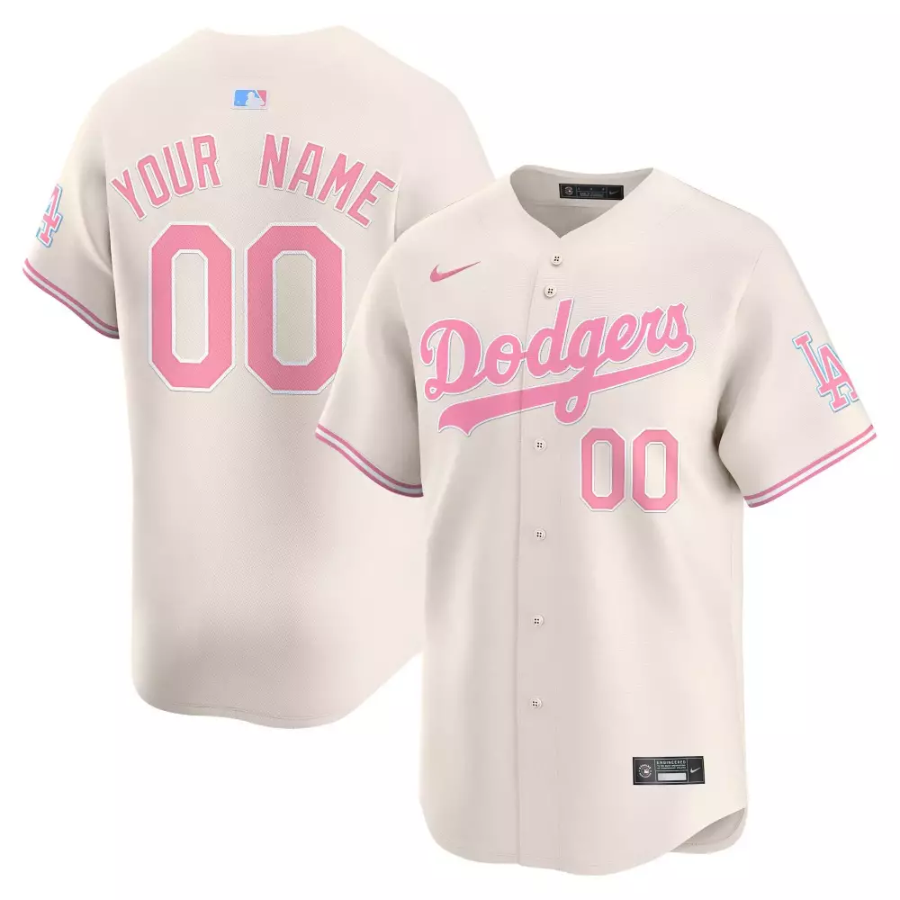 cream youth los angeles dodgers 2024 los angeles city style vapor premier limited custom jersey v2 all stitched