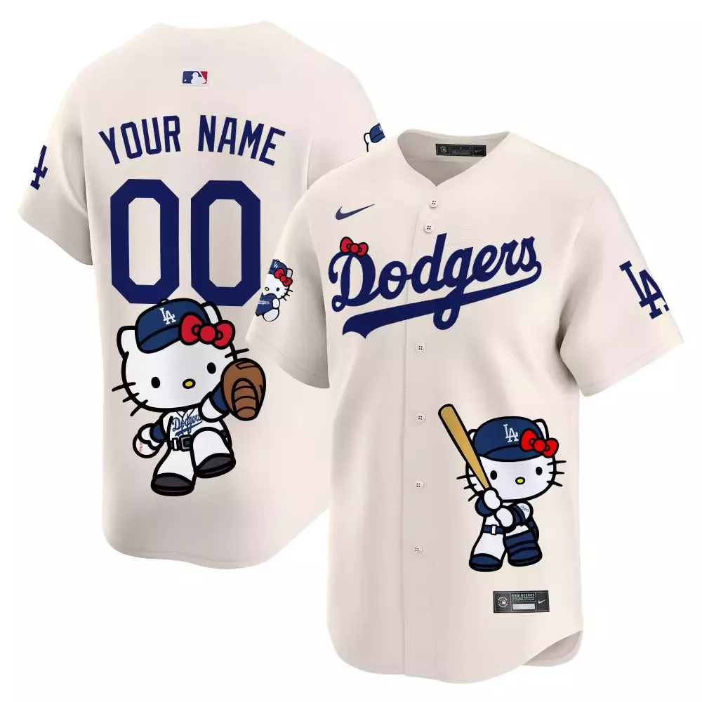 cream youth los angeles dodgers 2024 los angeles city style vapor premier limited custom jersey v2 all stitched