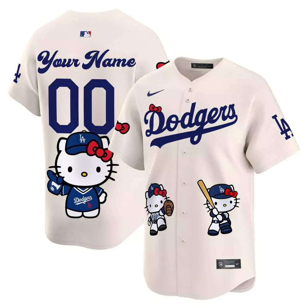 cream youth los angeles dodgers 2024 los angeles city style vapor premier limited custom jersey v2 all stitched