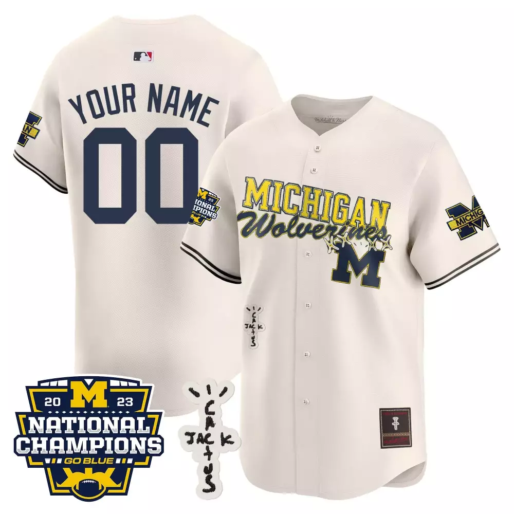 cream youth michigan wolverines cactus jack baseball custom jersey all stitched