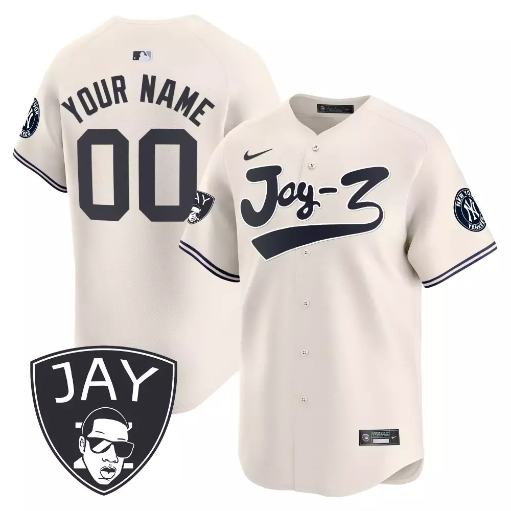 New York Yankees Jay-Z Vapor Premier Custom Jersey V2 | Cream Stitched | Limited Edition Fan Gear | For Men, Women & Youth