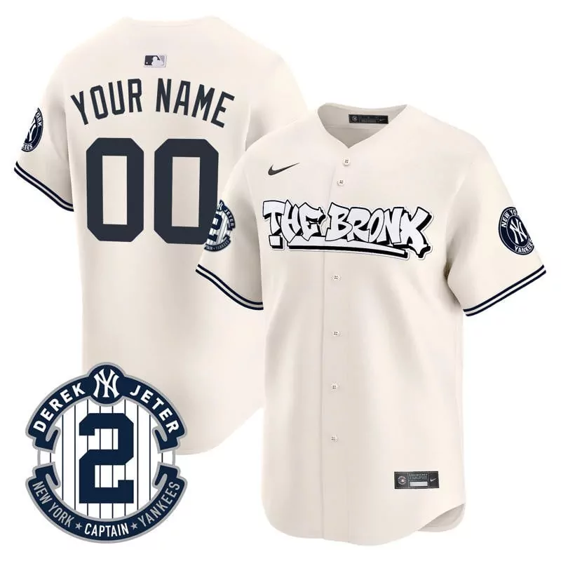 Youth Cream New York Yankees Bronx Graffiti Vapor Premier Jersey | Limited Edition Custom Design | For Men, Women & Youth