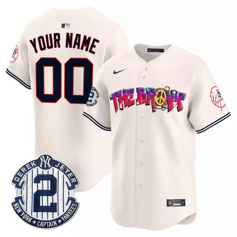 Youth Cream New York Yankees Bronx Graffiti Vapor Premier Jersey | Limited Edition Custom Design | For Men, Women & Youth