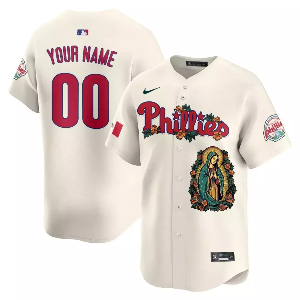 Youth Philadelphia Phillies Meek Mill Cream Jersey | Stitched Vapor Premier Limited Edition | Fan Gear for Men, Women & Youth