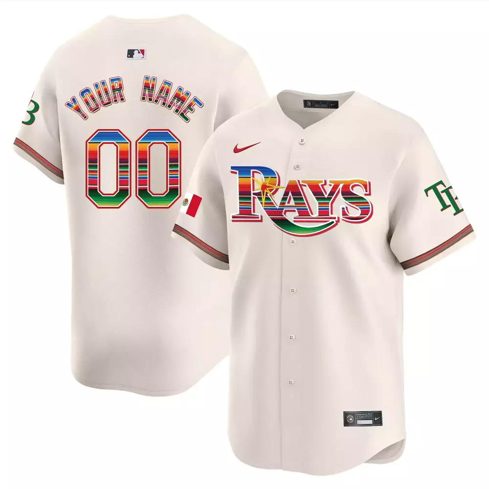 cream youth tampa bay rays mexico vapor premier limited custom jersey all stitched