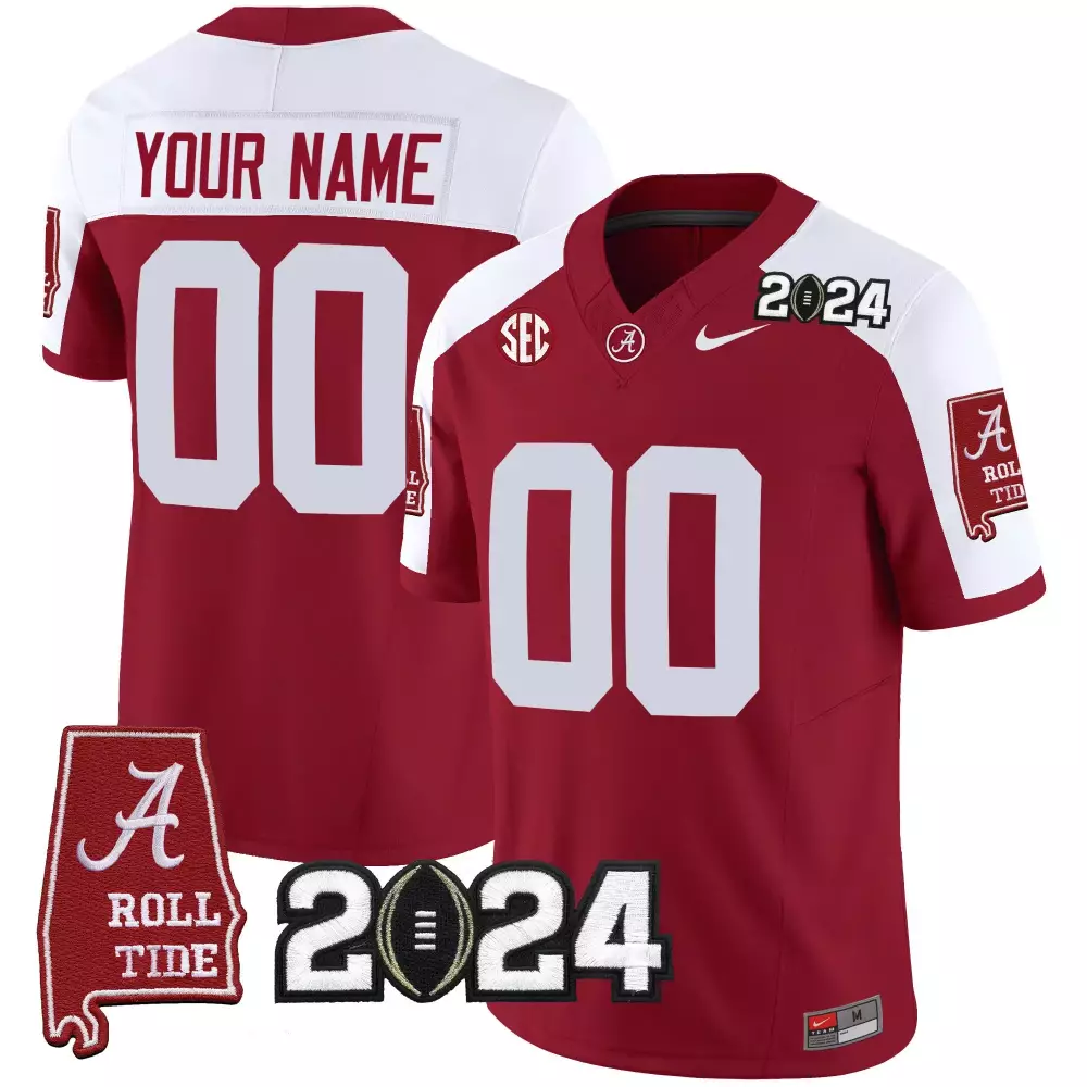crimson alternate men alabama crimson tide 2024 vapor limited custom jersey all stitched