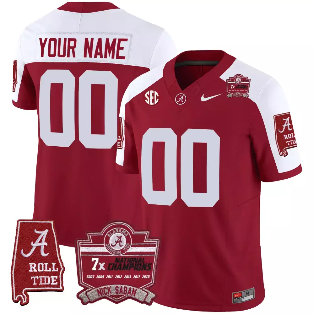 crimson alternate men alabama crimson tide 2024 vapor limited custom jersey all stitched