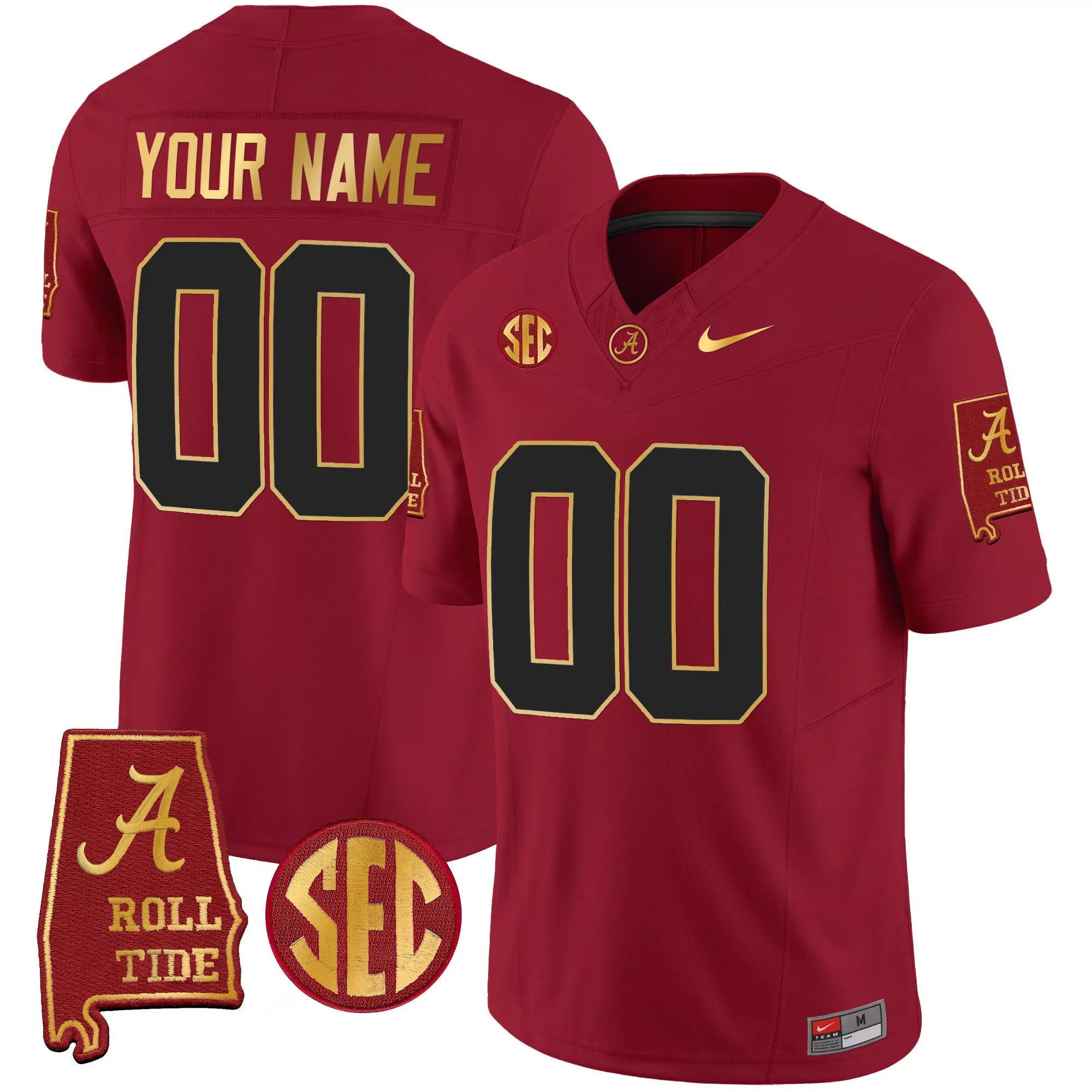 crimson men alabama crimson tide gold trim vapor custom jersey alabama map all stitched