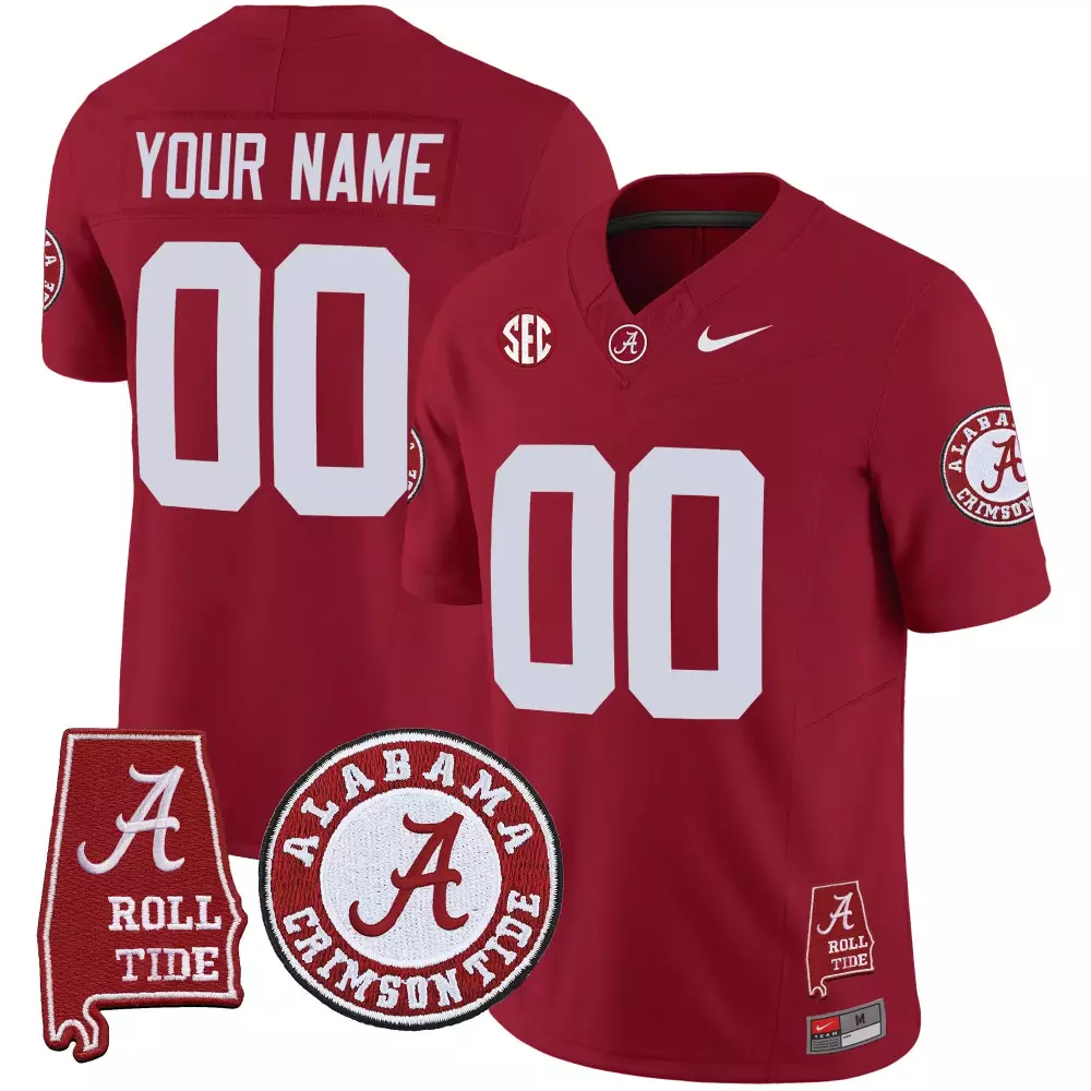 crimson men alabama crimson tide vapor limited custom jersey v3 alabama map all stitched