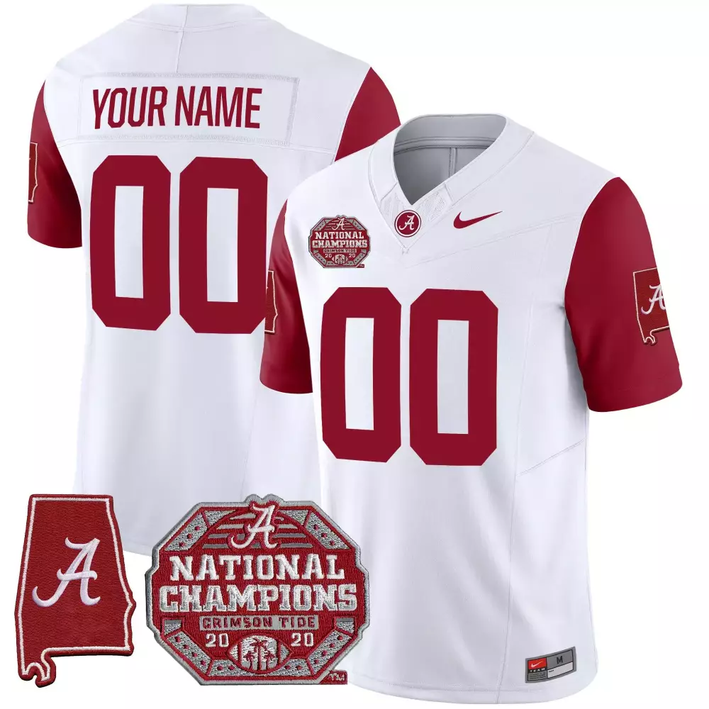 crimson men nick saban alabama crimson tide 7x champions patch vapor jersey all stitched