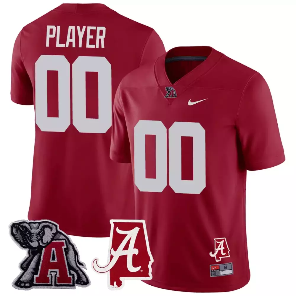 crimson youth 7 nick saban alabama crimson tide 7x champions patch gold trim jersey all stitched