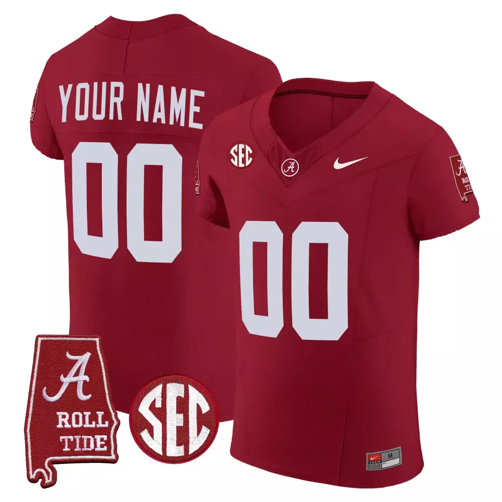 crimson youth alabama crimson tide rose bowl patch gold trim vapor limited custom jersey all stitched
