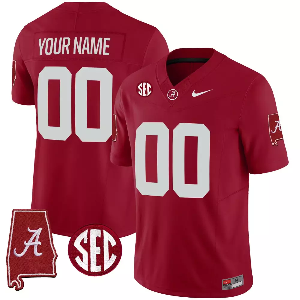 crimson youth alabama crimson tide rose bowl patch gold trim vapor limited custom jersey all stitched