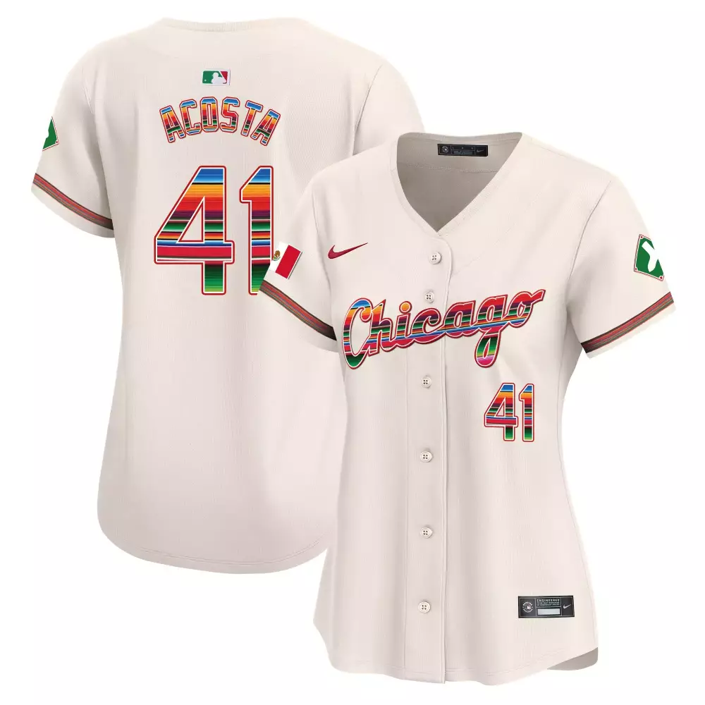 Cy Acosta Cream Women's Chicago White Sox Mexico Vapor Premier Jersey V3 | Limited Edition | For Women, Men & Youth