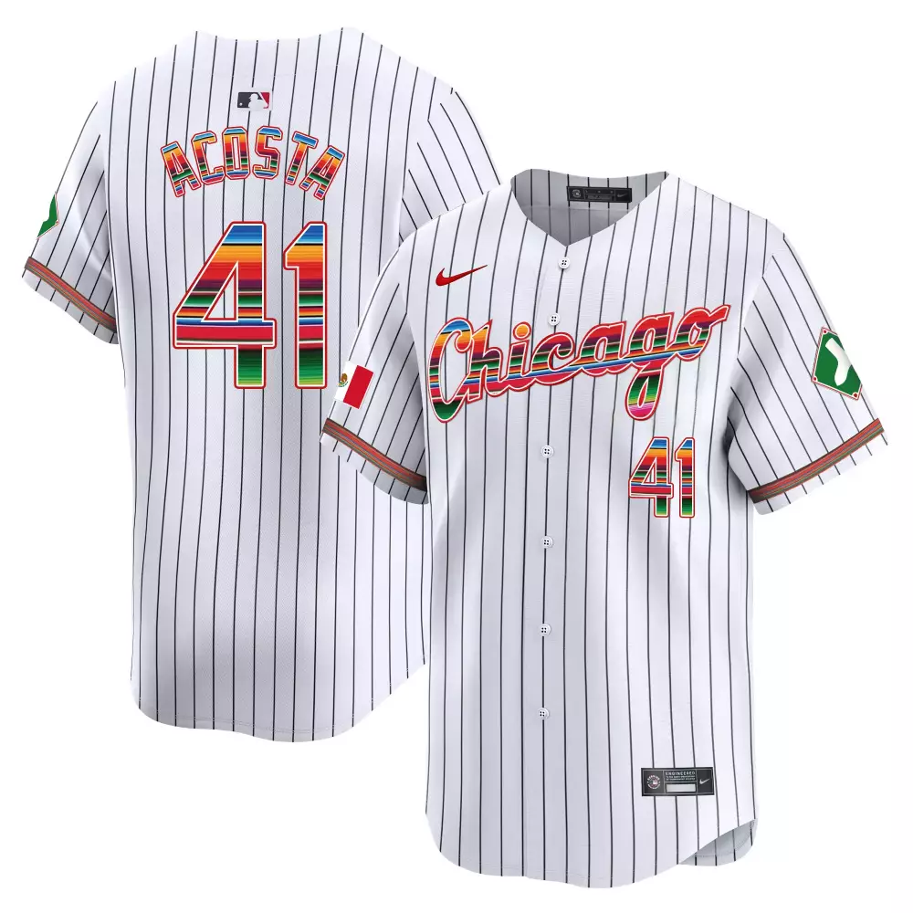 Cy Acosta Stripe Men's Chicago White Sox Mexico Vapor Premier Limited Jersey V3 | All Stitched Fan Gear | For Men, Women & Youth