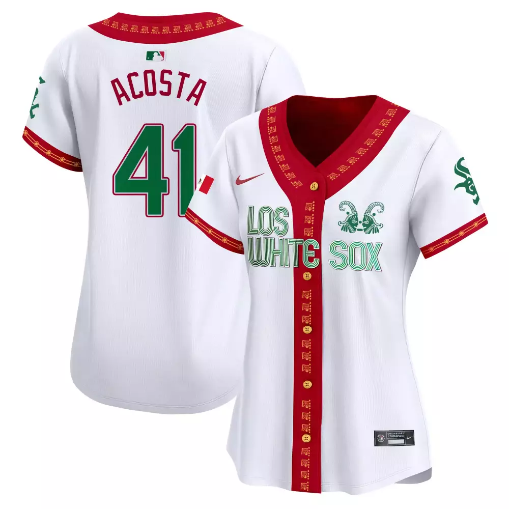 Cy Acosta White Men's Chicago White Sox Mexico Vapor Premier Limited Jersey V3 | All Stitched Fan Gear | For Men, Women & Youth
