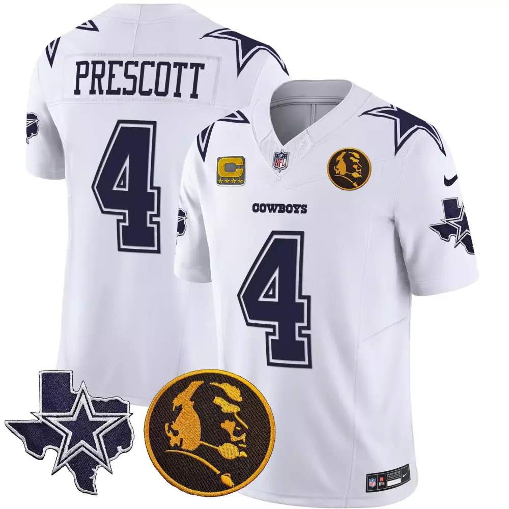 Dak Prescott Dallas Cowboys 2023 Stitched Vapor Jersey | White with Mexico Design V2 | Limited Edition Fan Gear | For Men, Women & Youth