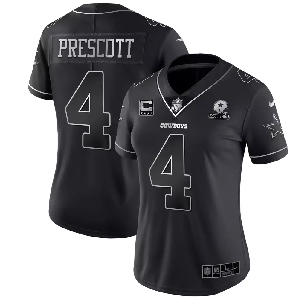 Dak Prescott Dallas Cowboys 2023 Stitched Vapor Jersey | Deep Purple with Est 1960 Patch | Limited Edition Fan Gear | For Men, Women & Youth