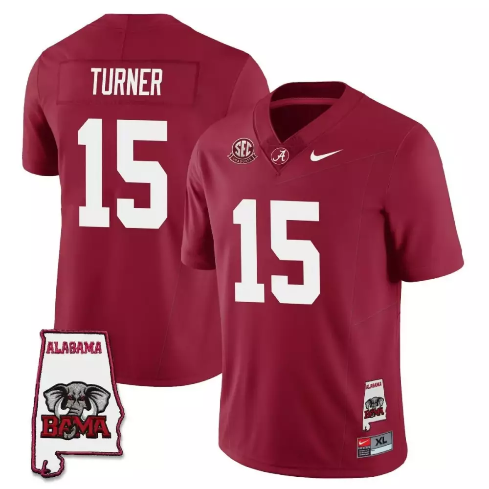 dallas turner crimson mens alabama crimson tide football 2023 jersey alabama map all stitched