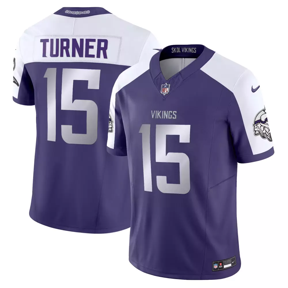 Dallas Turner 2024 Vikings Winter Warrior Purple Alternate Vapor Limited Jersey | Stitched Fan Gear | For Men, Women & Youth