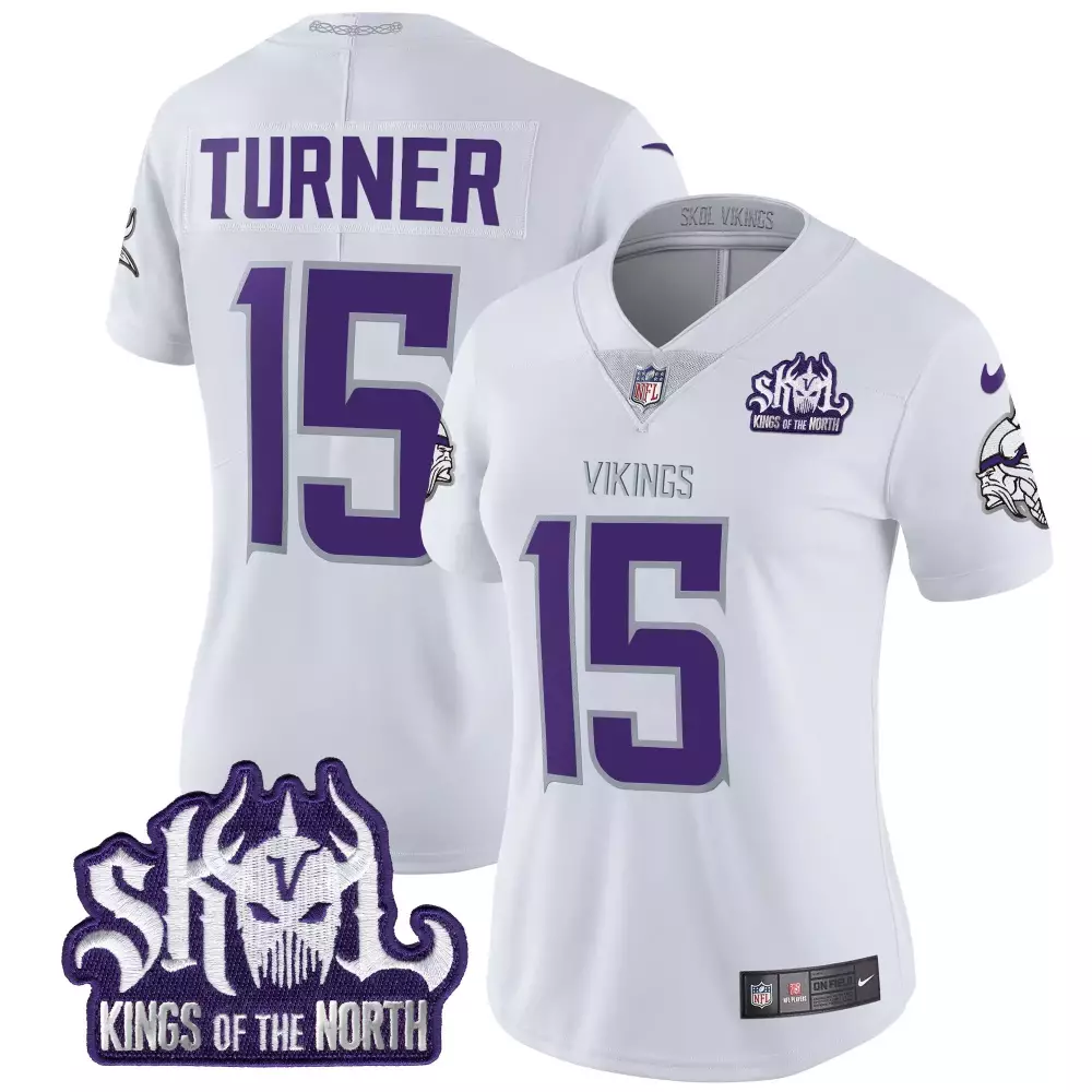 dallas turner winter warrior womens minnesota vikings king of the north patch throwback vapor limited jersey all stitche