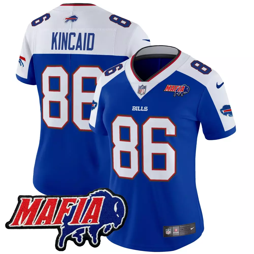dalton kincaid royal alternate womens buffalo bills 2023 afc east champions patch gold vapor jersey v2 all stitched