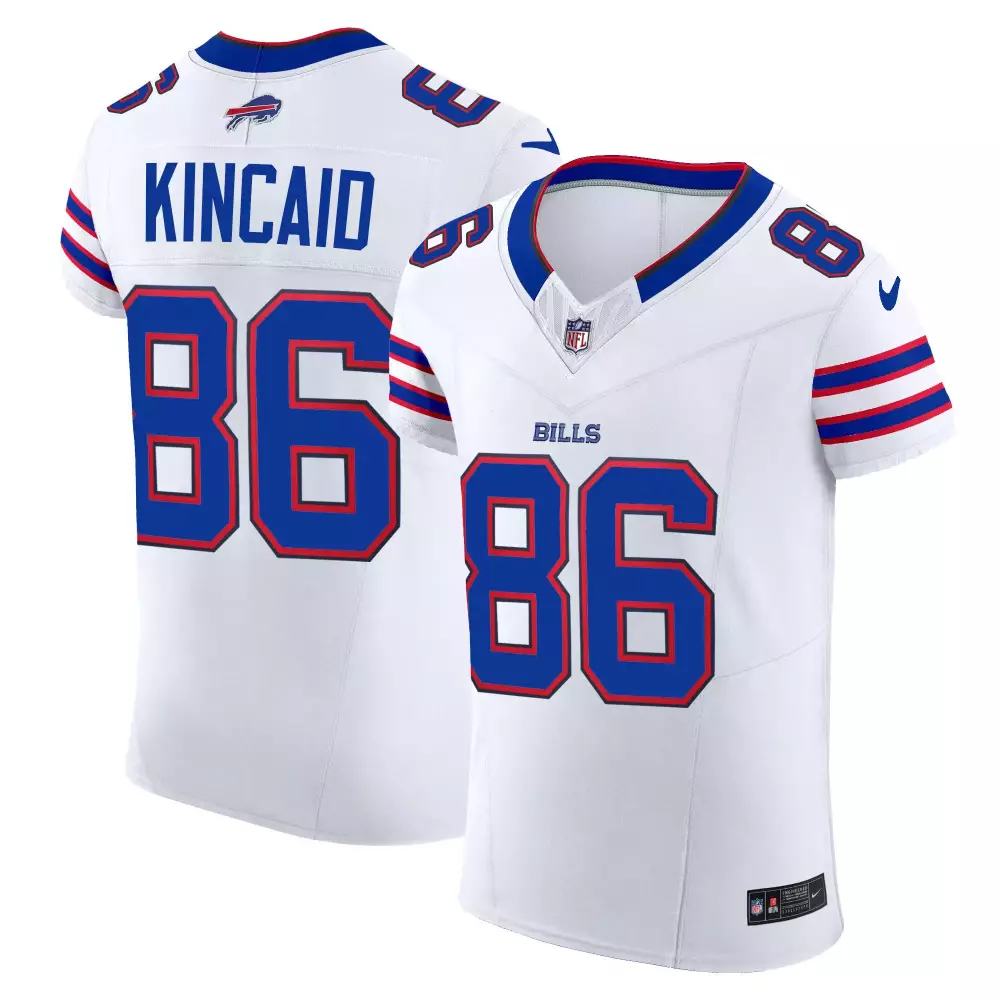 dalton kincaid white mens buffalo bills new york patch vapor limited jersey v3 all stitched