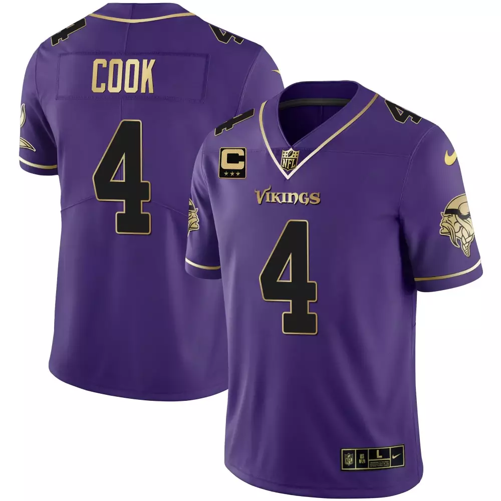 dalvin cook black purple mens minnesota vikings purple gold vapor jersey all stitched
