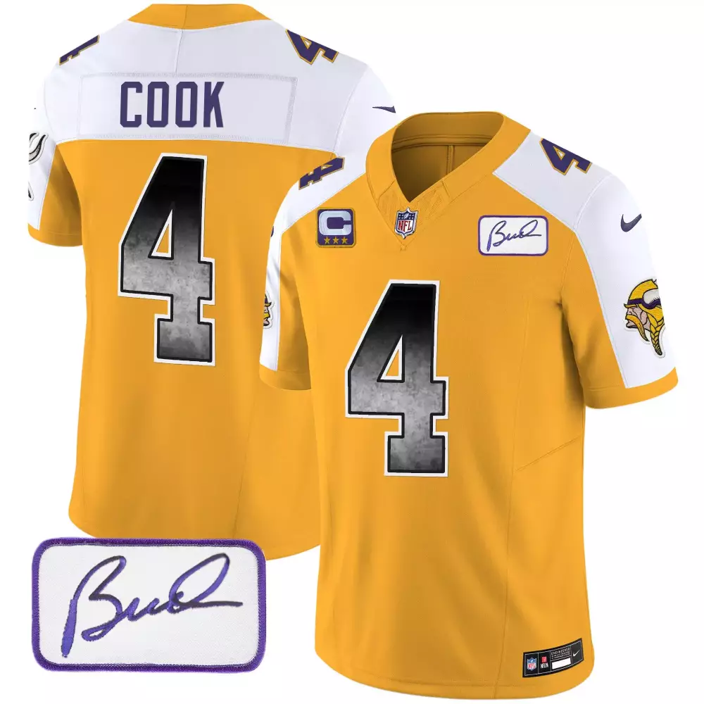 dalvin cook black youths minnesota vikings bud grant patch classic limited jersey all stitched