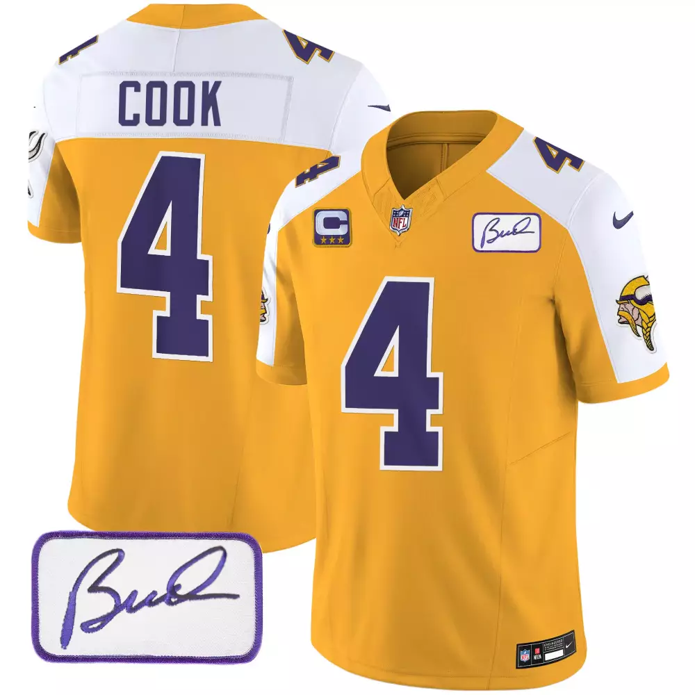 dalvin cook black youths minnesota vikings bud grant patch classic limited jersey all stitched