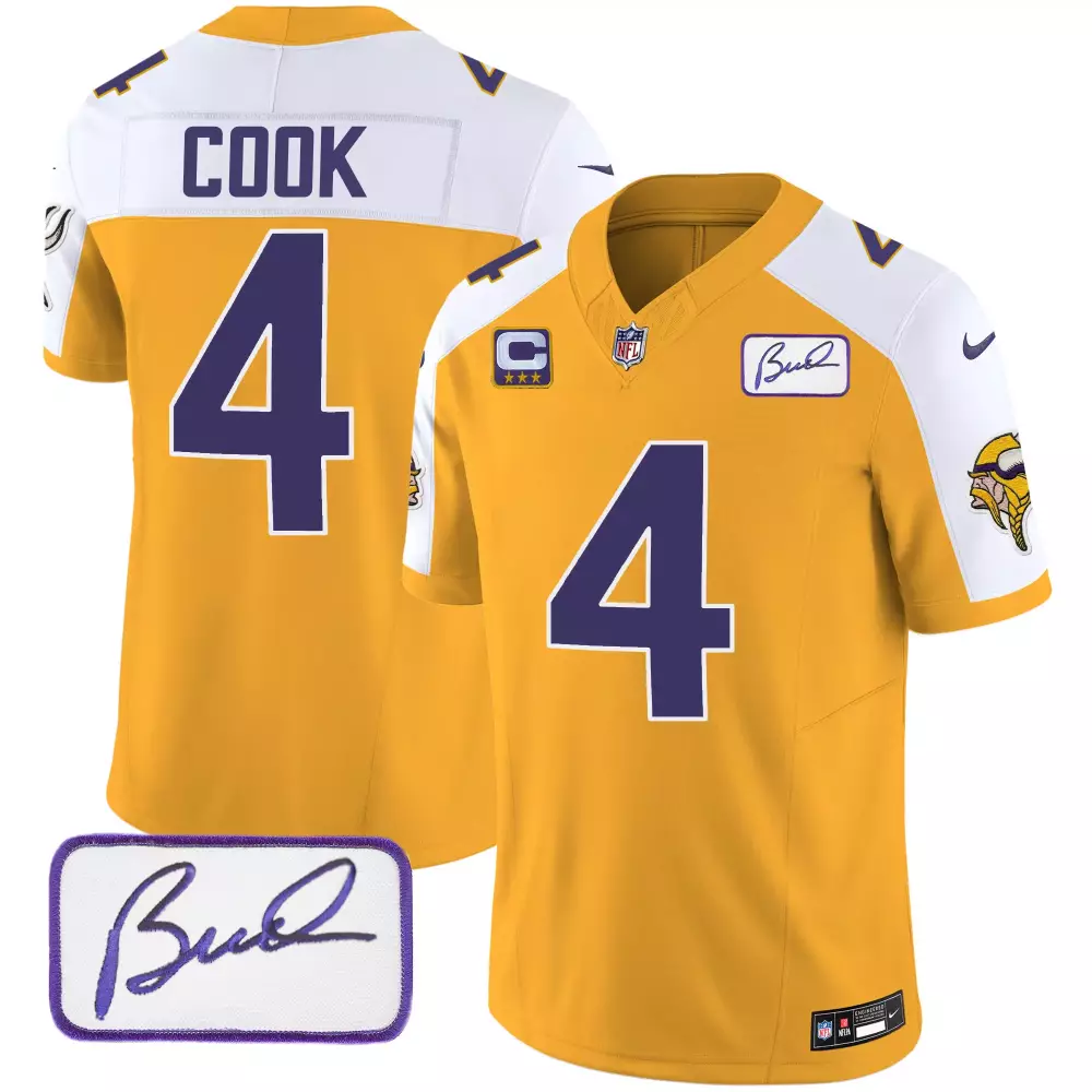 dalvin cook black youths minnesota vikings bud grant patch classic limited jersey all stitched