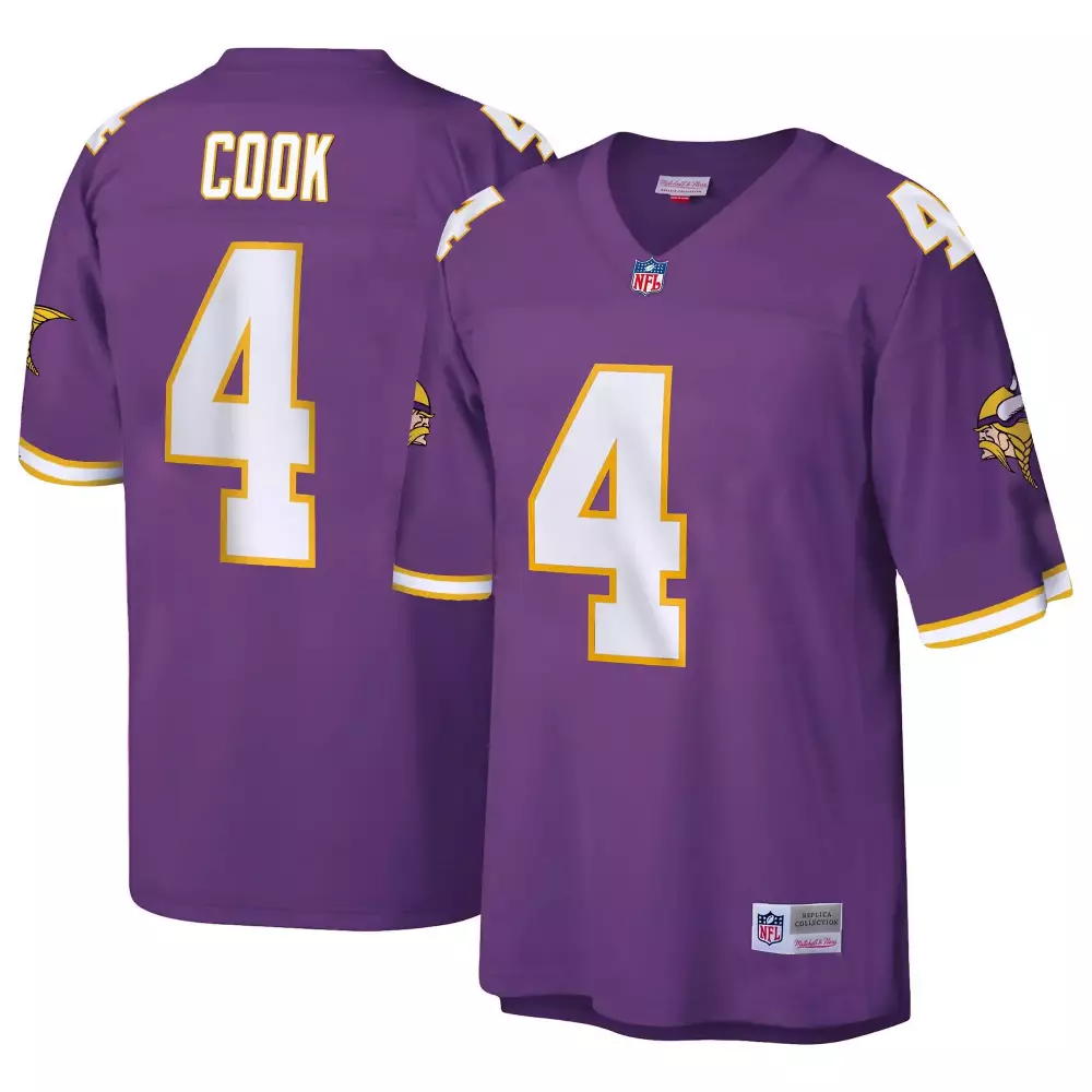 dalvin cook gold youths minnesota vikings bud grant patch classic limited jersey all stitched