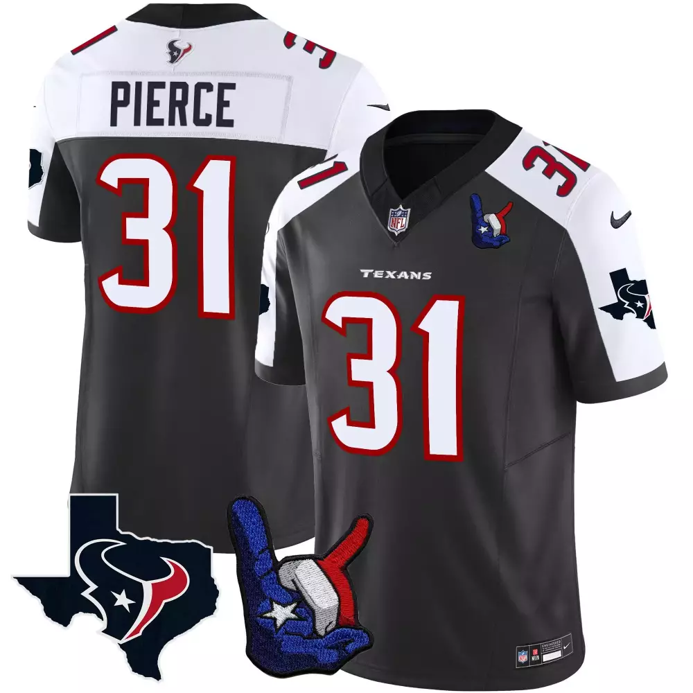 dameon pierce alternate womens houston texans 2024 texas patch gold vapor limited jersey all stitched