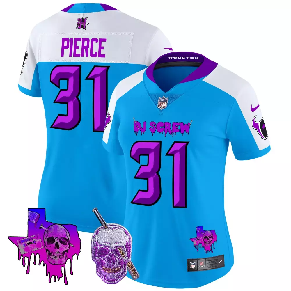 dameon pierce blue alternate mens houston texans 2024 vapor limited jersey v4 all stitched