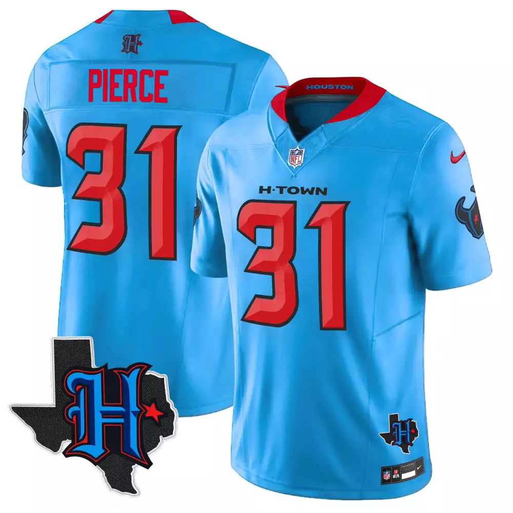 dameon pierce blue mens houston texans 2024 texas patch vapor limited jersey v2 all stitched