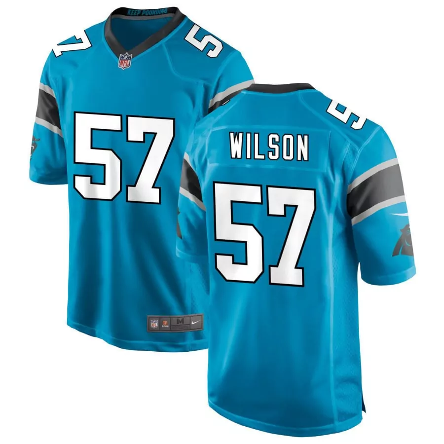 damien wilson women damien wilson carolina panthers blue jersey all stitched