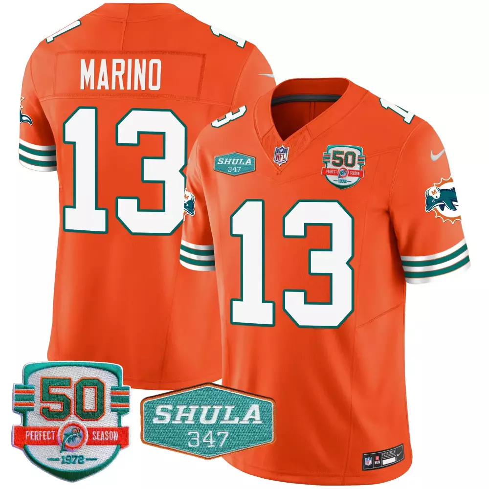 Dan Marino Miami Dolphins Throwback Black Vapor Jersey | Shula 347 Patch | Stitched Fan Gear for Men, Women & Youth
