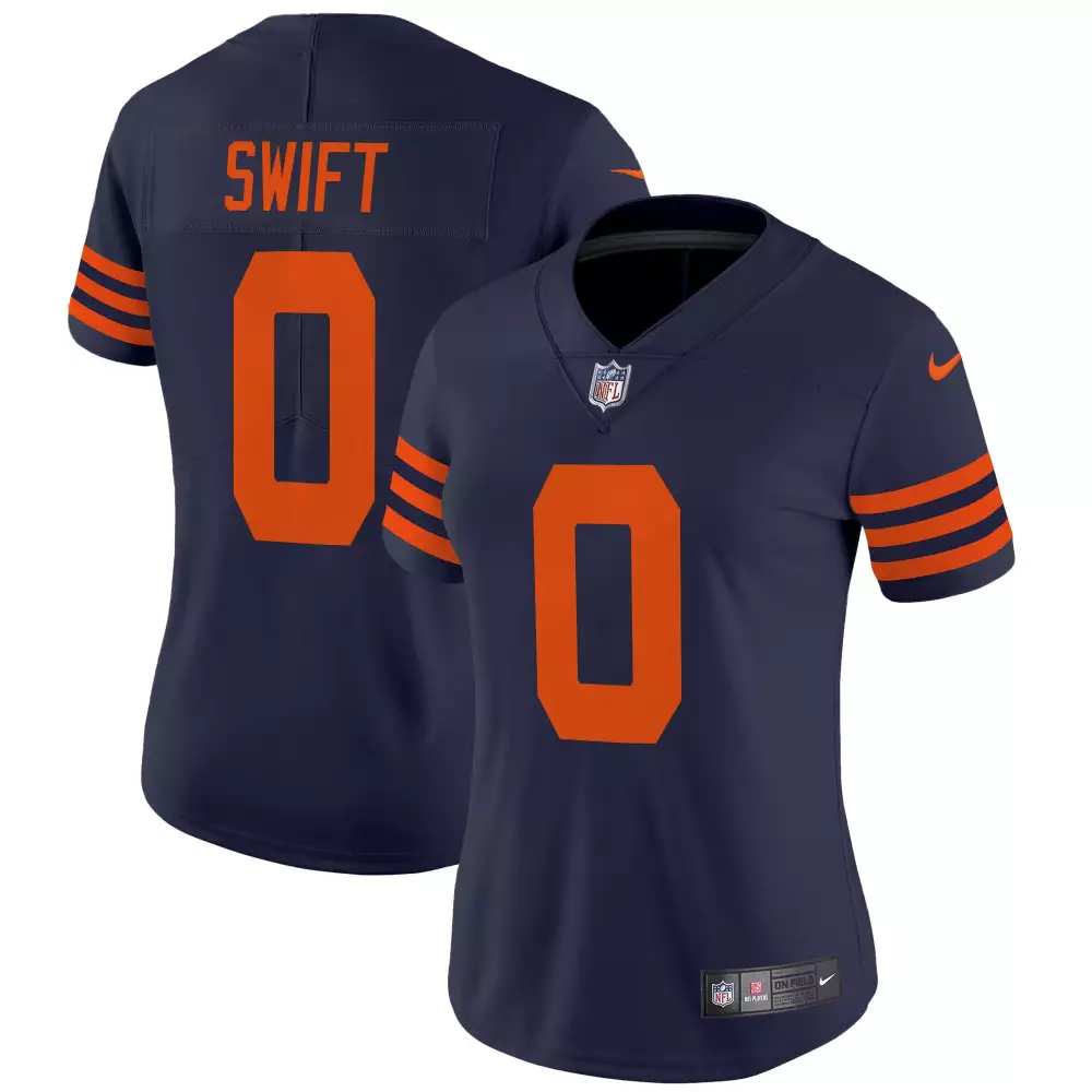 DAndre Swift Chicago Bears Women's Navy Throwback Jersey | Vapor Limited Edition | Perfect for Game Day | For Men, Women & Youth