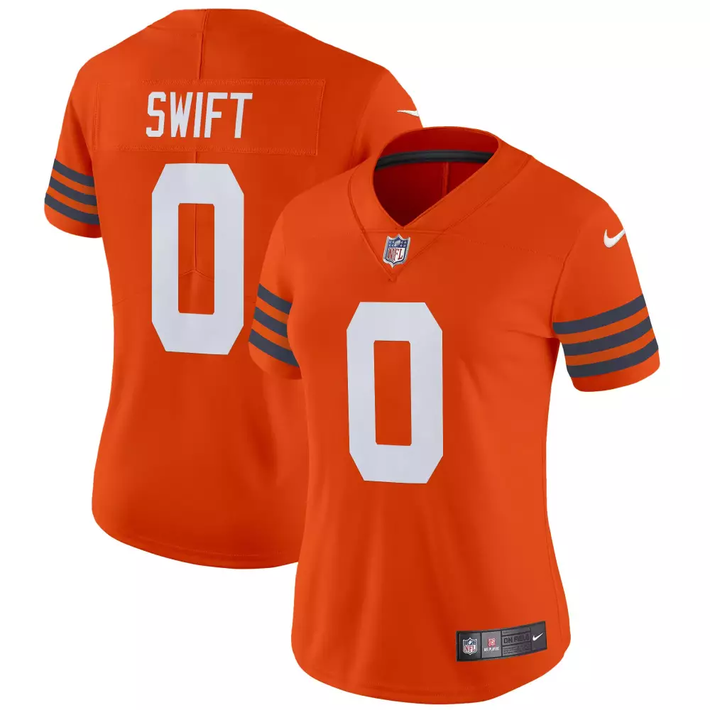 Dandre Swift Chicago Bears Orange Men's Throwback Vapor Limited Jersey | Stitched Fan Gear | For Men, Women & Youth