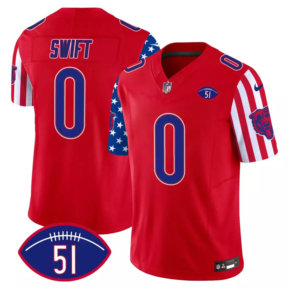 Dandre Swift Chicago Bears Orange Men's Throwback Vapor Limited Jersey | Stitched Fan Gear | For Men, Women & Youth