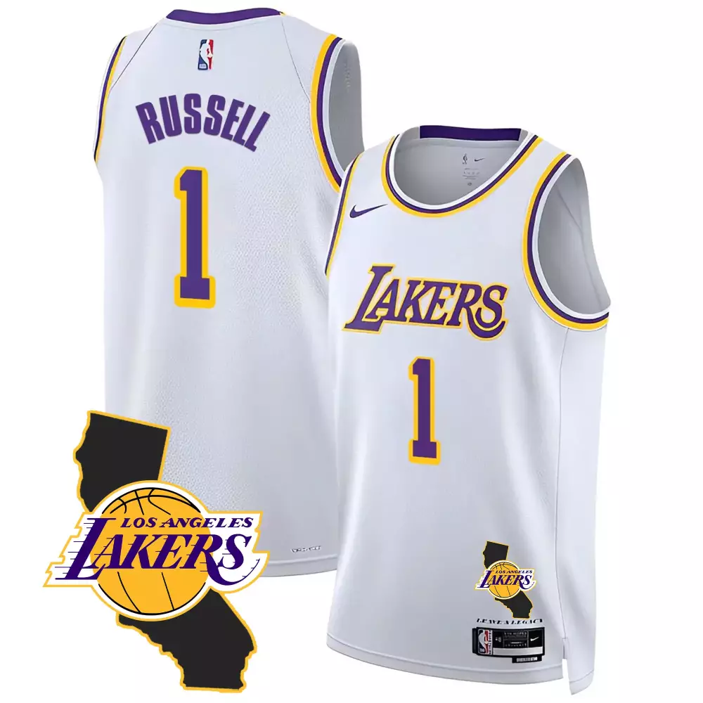 city men los angeles lakers california patch custom jersey all stitched