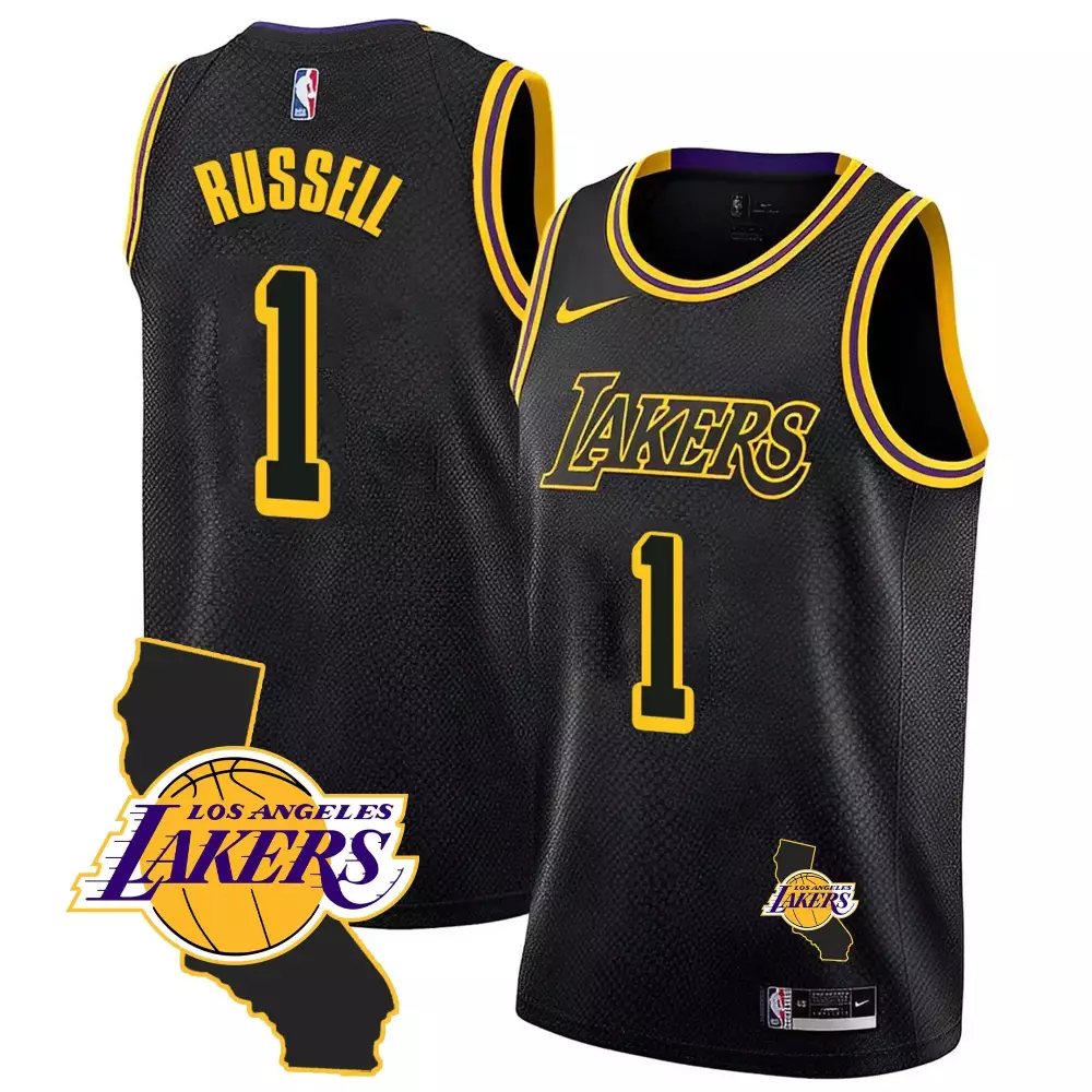 city men los angeles lakers california patch custom jersey all stitched