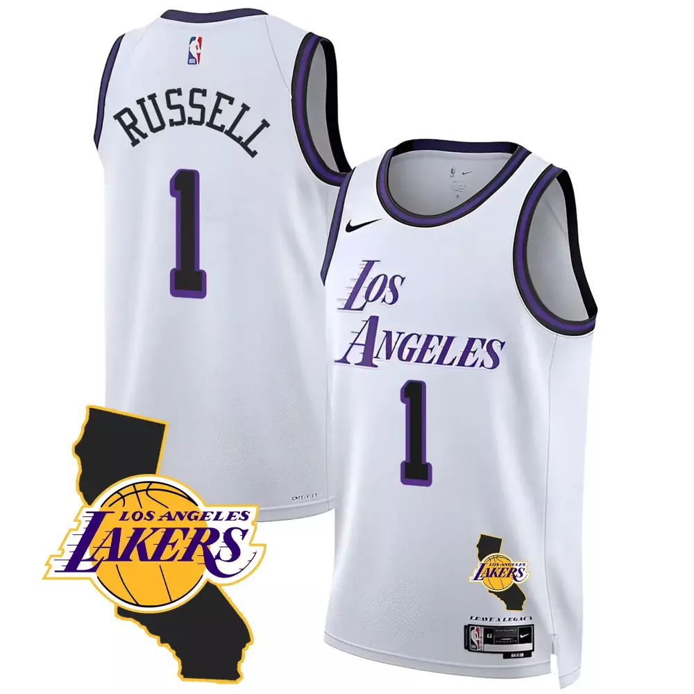 dangelo russell city mens los angeles lakers 2023 jersey collection all stitched