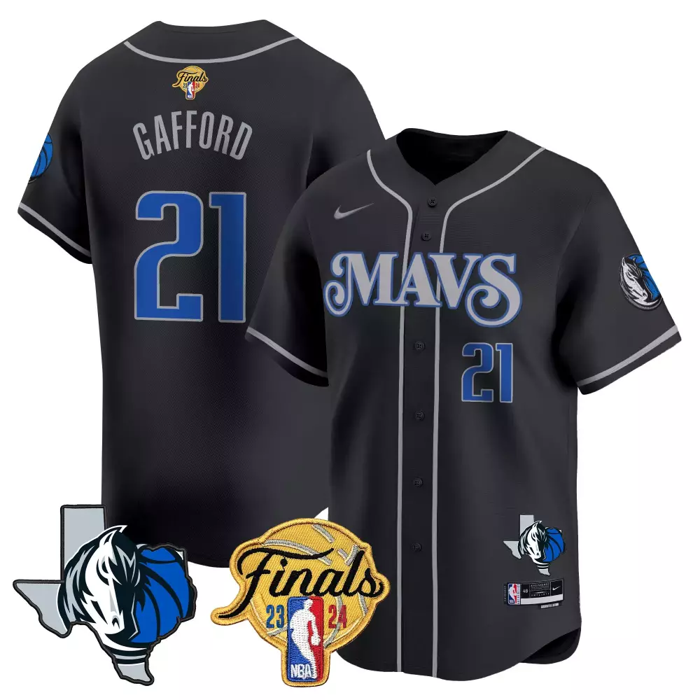 daniel gafford black gold mens dallas mavericks swingman jersey v2 all stitched